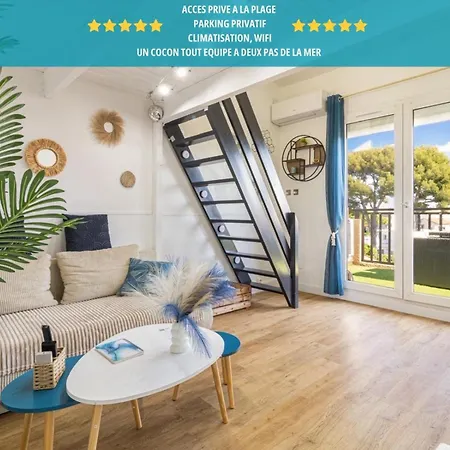 T2 Moderne Vue Les Sablettes Clim- Wifi- Parking La Seyne-sur-Mer